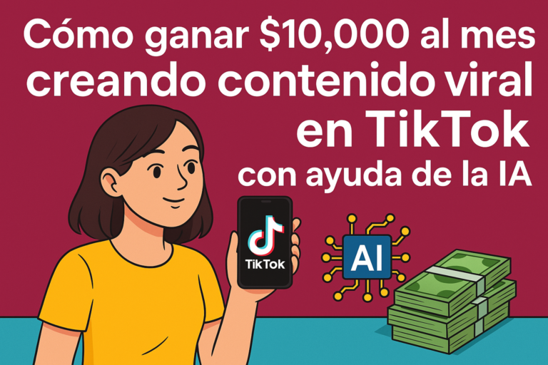 Cómo ganar $10,000 al mes creando contenido viral en TikTok con ayuda de la IA