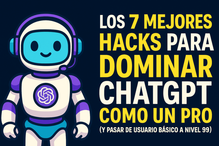 Los 7 Mejores Hacks para Dominar ChatGPT como un Pro (y pasar de usuario básico a nivel 99)