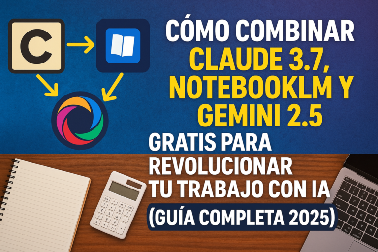 Cómo combinar Claude 3.7, NotebookLM y Gemini 2.5 GRATIS para revolucionar tu trabajo con IA (Guía completa 2025)