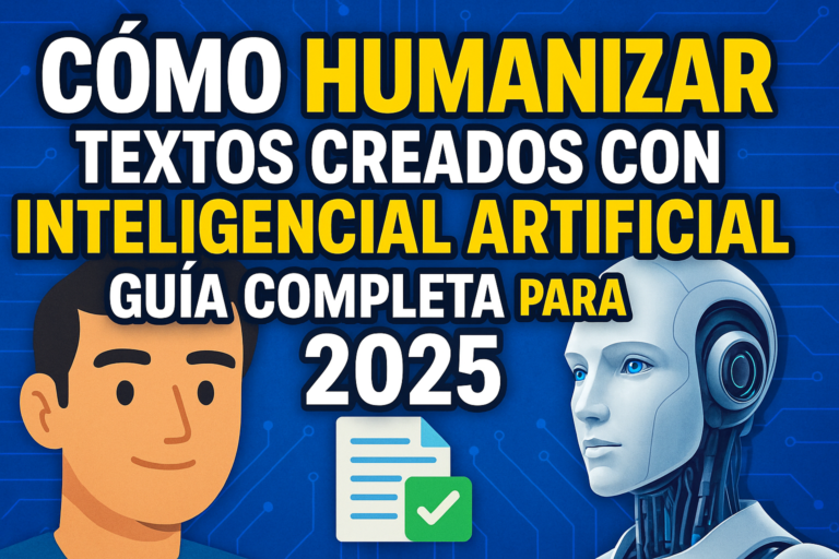 Cómo Humanizar Textos Creados con Inteligencia Artificial: Guía Completa para 2025