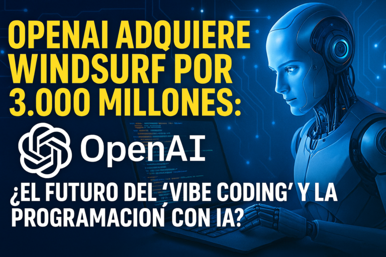 OpenAI adquiere Windsurf por 3.000 millones: ¿El futuro del «vibe coding» y la programación con IA?