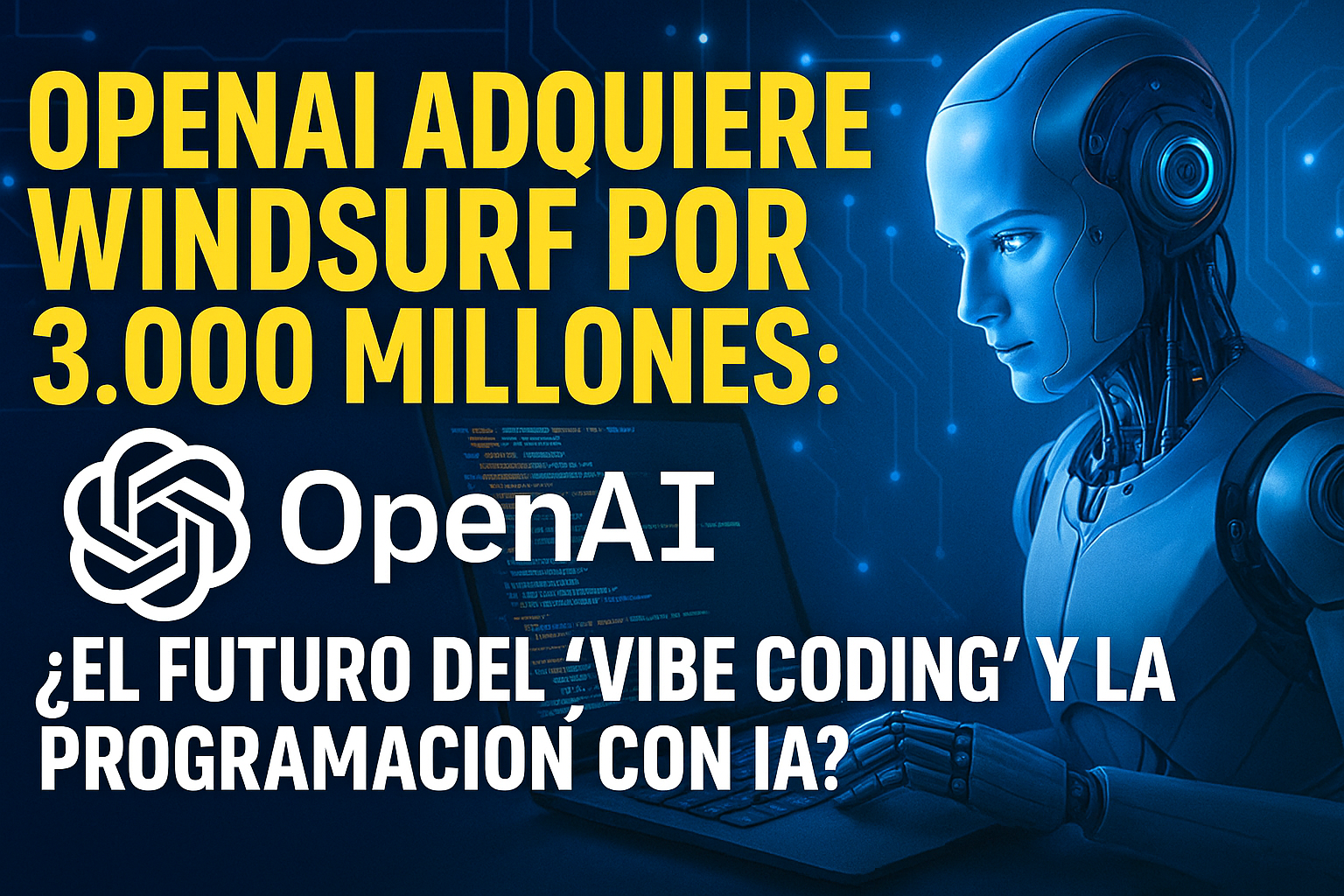 Read more about the article OpenAI adquiere Windsurf por 3.000 millones: ¿El futuro del «vibe coding» y la programación con IA?