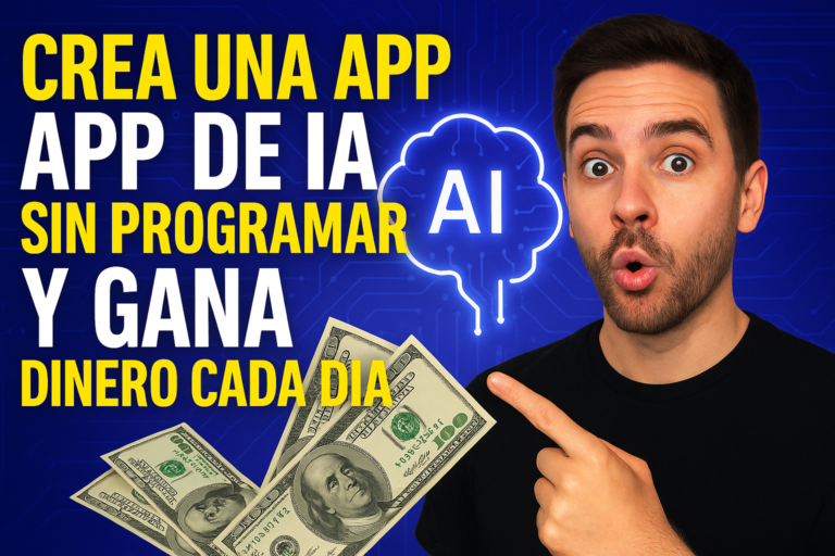 Cómo crear una aplicación de IA sin saber programar… ¡y ganar dinero pasivo cada día!