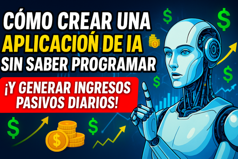Cómo Crear una Aplicación de IA sin Saber Programar… ¡y Generar Ingresos Pasivos Diarios!