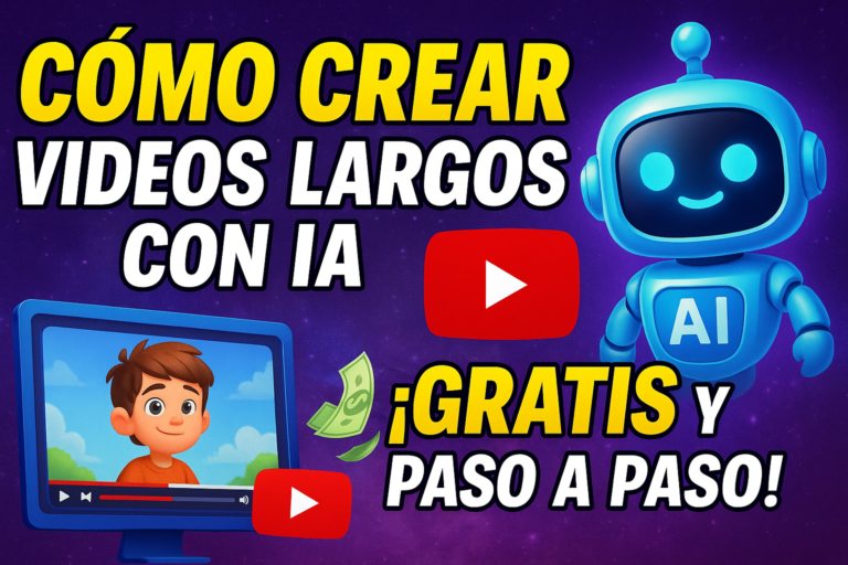 Cómo Crear Videos Largos con IA y Monetizarlos en YouTube (Gratis y Paso a Paso)