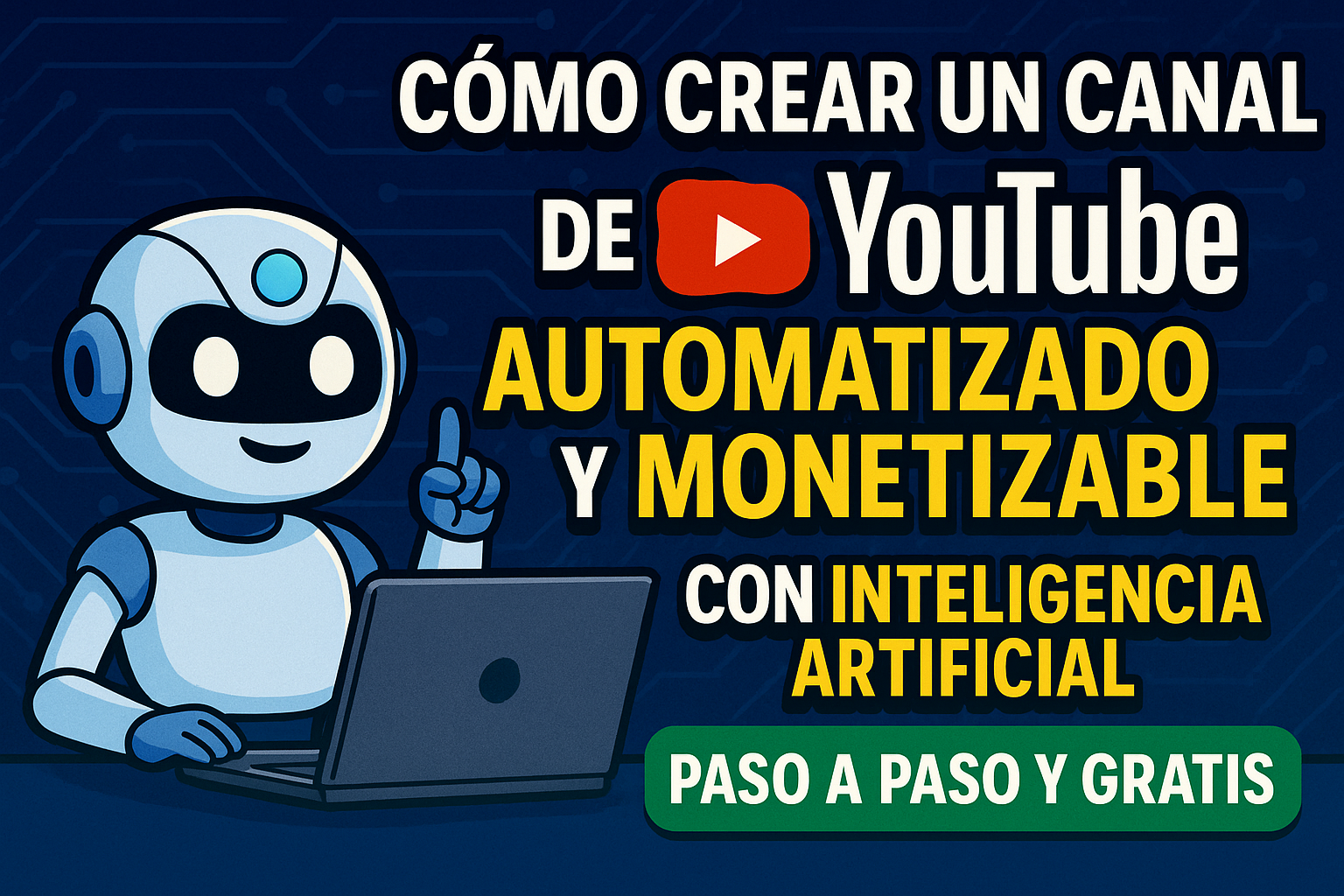 En este momento estás viendo Cómo Crear un Canal de YouTube Automatizado y Monetizable con Inteligencia Artificial (Paso a Paso y Gratis)